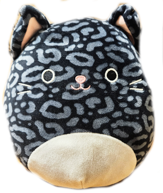 Squishmallow Gray and Black Cat