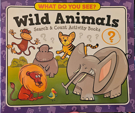 Wild Animals - Search and Count Activity Book